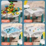 Dečiji sto za slaganje kockica sa stolicom – multifunkcionalni sto za igru i učenje - Slika 2