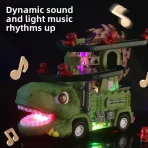 Električna Triceratops Roler-Koster Igračka sa Muzikom i Rotirajućim Točkom | Dino Staza sa Penjanjem i Klizanjem - Slika 4