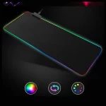 RGB gejmerska podloga u crnoj boji