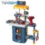 Dečiji set alata 3 u 1 – Radni sto, kofer i kolica za malu gradnju - Slika 4