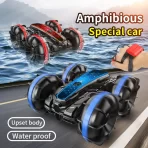 Amfibijska Stunt Kola na slici u crvenoj i plavoj boji