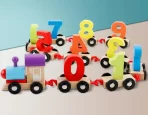 Drveni šareni voz sa brojevima – edukativna igračka za predškolce - Slika 4