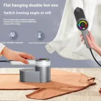 Prenosiva ručna parna pegla za odeću – 1200 W, rezervoar 120 mL, LCD displej - Slika 5