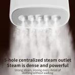 Bežična prenosiva parna pegla za odeću – 1300 W, mini dizajn sa pločom za tkanine i rezervoarom do 0.8 L - Slika 5