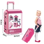 Dečiji šminka kofer 3 u 1 – Mobilna šminka, stolić i kofer za male dame - Slika 2