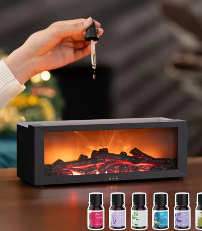 3D Kamin Difuzer crne boje