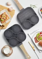 Tiganj sa Četiri Rupe – Neljepljivi Aluminijumski Tiganj za Jaja, Palačinke i Doručak (Kompatibilan sa Indukcionim Šporetima) - Slika 6