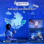 LED projektor noćno svetlo – romantična rotirajuća lampa sa muzikom i projekcijom zvezda - Slika 2