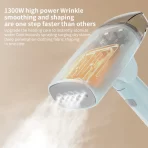 Bežična prenosiva parna pegla za odeću – 1300 W, mini dizajn sa pločom za tkanine i rezervoarom do 0.8 L - Slika 6
