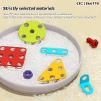 3D DIY set za sklapanje sa 490 delova – edukativni sto za decu sa šrafovima i građevinskim blokovima - Slika 6