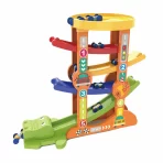 Plastična Trkačka Staza za Decu – Edukativni Set sa Kliznim Autićima - Slika 2