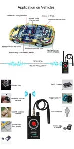 K18 multifunkcionalni detektor skrivenih kamera i signala – protivprislušni uređaj - Slika 6