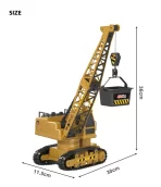 RC građevinska dizalica igračka – 2.4G daljinski bager i toranjska dizalica sa svetlom i dimnim efektom - Slika 2