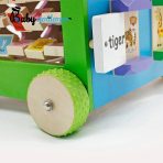 Drvena edukativna guralica za bebe – hodalica sa aktivnostima (busy board) - Slika 5