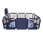 Stabilna i bezbedna ogradica za mališane sa praktičnom korpom – Metalni ograđeni prostor za igru