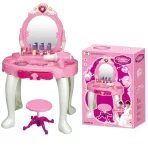 Toaletni stočić za decu sa svetlom i muzikom – Set za igru lepote sa električnim fenom - Slika 6