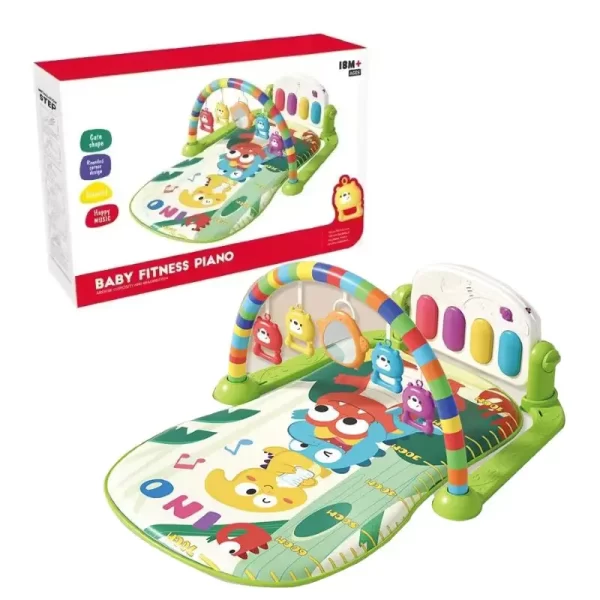 Aktivna Podloga sa Dinosaurusom – Sa Klavijaturom i 5 Senzornih Igračaka za Bebe