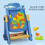 2-u-1 Multifunkcionalna Dečija Tabla za Crtanje, Muziku i Slagalice - Slika 2