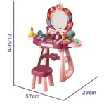 Dečiji toaletni stočić za šminkanje sa muzikom – Luksuzni makeup sto za male modne devojčice - Slika 4