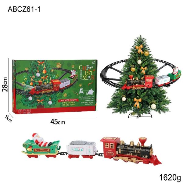 Električni božićni voz sa stazom oko jelke sa kutijom