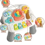 Edukativni Sto za Bebe – Muzikalna Stolica sa Svetlom i Interaktivnim Životinjama - Slika 3