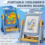 2-u-1 Multifunkcionalna Dečija Tabla za Crtanje, Muziku i Slagalice - Slika 4