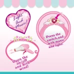 Toaletni stočić za decu sa svetlom i muzikom – Set za igru lepote sa električnim fenom - Slika 4