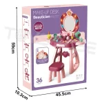 Dečiji toaletni stočić za šminkanje sa muzikom – Luksuzni makeup sto za male modne devojčice - Slika 3