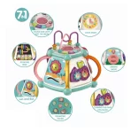 Višenamenska 7-u-1 Aktivna Kocka sa Volanom – Montessori Senzorna Igračka za Decu - Slika 3