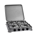 Prenosni gasni šporet sa 4 gorionika u sivoj boji