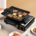 Prenosni plinski rešo sa vetrobranom za kampovanje i spoljašnju upotrebu - Slika 4