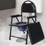 Toalet stolica za starije i osobe sa invaliditetom – Metalna prenosiva komoda - Slika 5