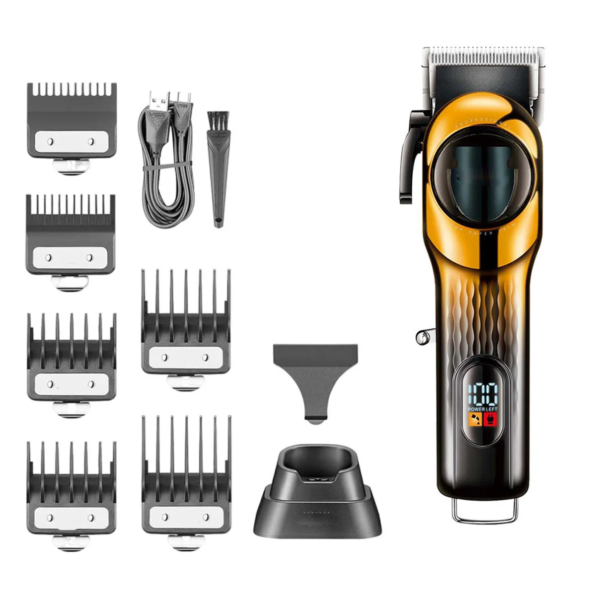 main-image-2 Bežični trimer za kosu i bradu u narandzastoj boji i dodacima