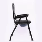 Toalet stolica sa kantom u crnoj boji