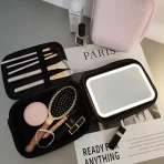 Kozmetička torba – prenosiva makeup kozmetička torba sa ogledalom za šminku - Slika 3