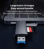 6 u 1 OTG čitač kartica – USB 3.0 i Type-C adapter za memorijske kartice - Slika 4