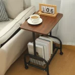 Višefunkcionalni stočić za odlaganje – drveni organizer sa dve police - Slika 3