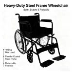 Aluminijumska invalidska kolica – Lagana manualna kolica sa odvojivim osloncem za noge - Slika 5