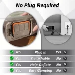 Kamperski dušek na naduvavanje – sklopivi dušek sa ugrađenom pumpom - Slika 4