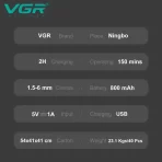 VGR V-976 mašinica za šišanje – Profesionalni bežični trimer za kosu - Slika 3