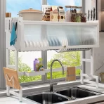 Stalak za sušenje sudova iznad sudopere – Veliki metalni organizer - Slika 2