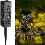 Solarna lampa za travnjak toplo žuta