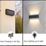 Solarna LED lampa za ogradu – vodootporna dekorativna lampa sa senzorom - Slika 3