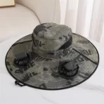 Letnji šešir sa širokim obodom i ventilatorom – solarno punjenje i UV zaštita - Slika 4