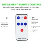 Solarna LED ulična lampa sa senzorom pokreta – vodootporna lampa sa daljinskim - Slika 3