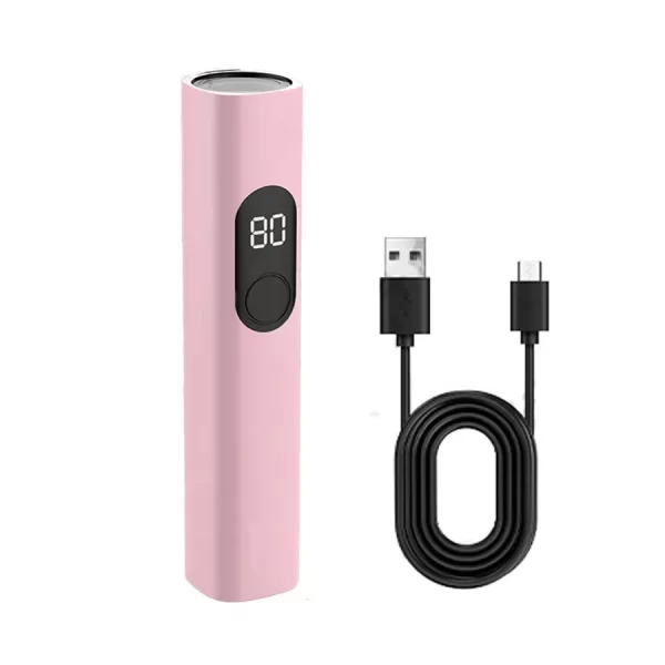 roze UV lampa sa crnim pujačem