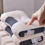 Ergonomski jastuk za vrat i spavanje u belo crnoj boji