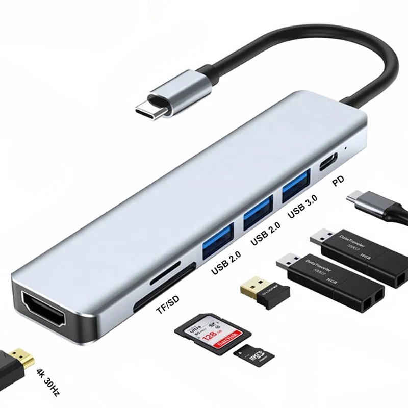 USB-C Hub 7 USB-C Hub 7 sa adapterima