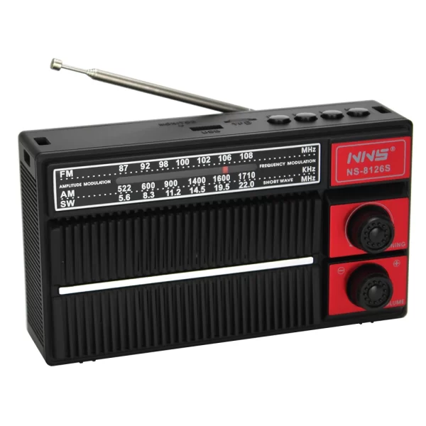 Radio sa Bluetooth povezivanjem i solarnim punjenjem Slika iz drugog ugla