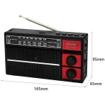 Radio sa Bluetooth povezivanjem i solarnim punjenjem Dimenzije
